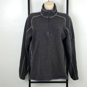 Kuhl gray alfpaca fleece sweatshirt 3/4 zipper women size S